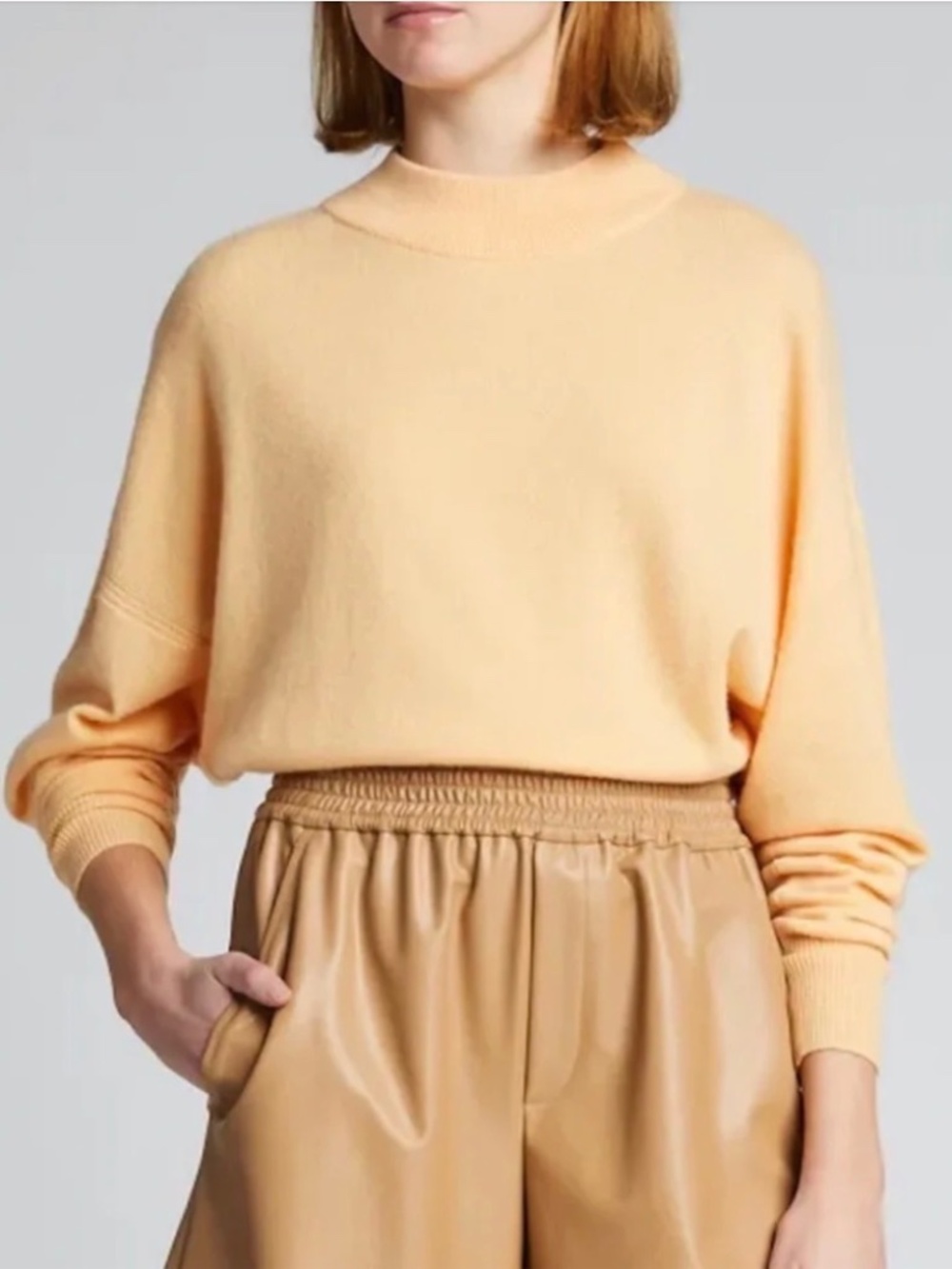 NWT A.l.C. Chiara Wool & Cashmere Cutout Back Apricot Sweater Sz M